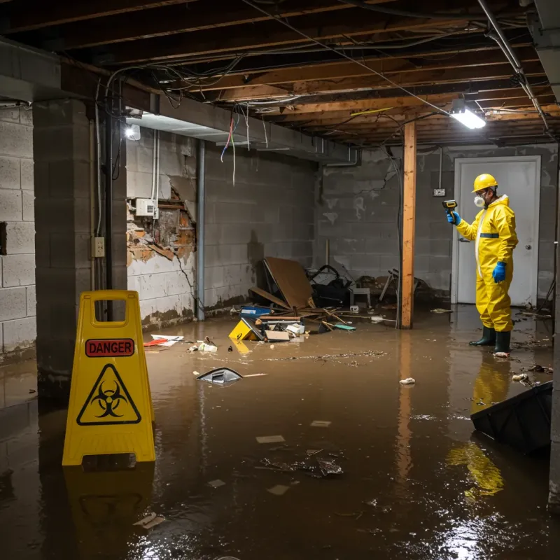 Flooded Basement Electrical Hazard in West Ishpeming, MI Property